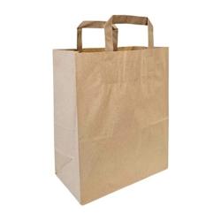 CROKUS Sac snacking kraft anse plate 26 x 14 x 32 cm (250 unités) - marron papier C123772_0