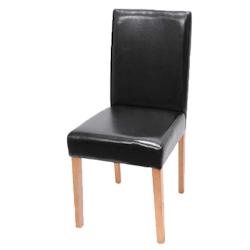 Décoshop26 - Chaise de salle à manger cuisine en synthétique marron pieds en bois clair design moderne 04_0002316 - marron 3000270632694_0