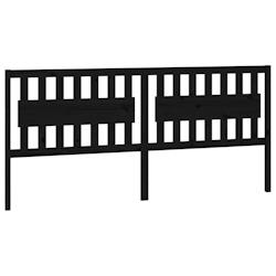 Décoshop26 - Tête de lit accessoire couchage chambre à coucher meuble 205,5 x 4 x 100 cm bois de pin noir TDL0202159 - noir 3000522288006_0