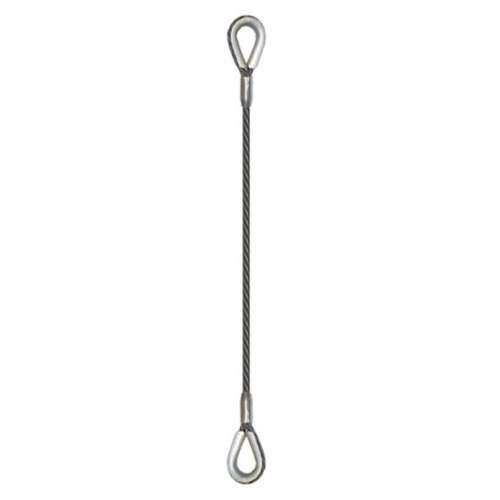 Élingue câble acier 2 boucles cossées - galvanisée avec cosses renforcées et marquage CE_0