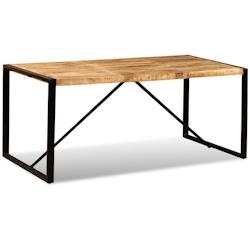 Helloshop26 - Table de salon salle à manger design bois de manguier brut 180 cm 0902316 - 3000124491309_0