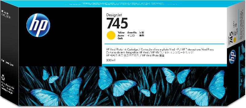 HP Cartouche d'encre DesignJet 745 jaune, 300 ml_0