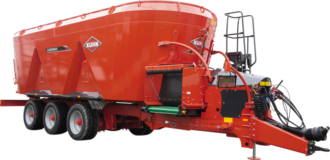 Mélangeuse traînée Euromix 45.3 DL - Kuhn - 3 vis verticales, 45 m3, distribution transversale_0