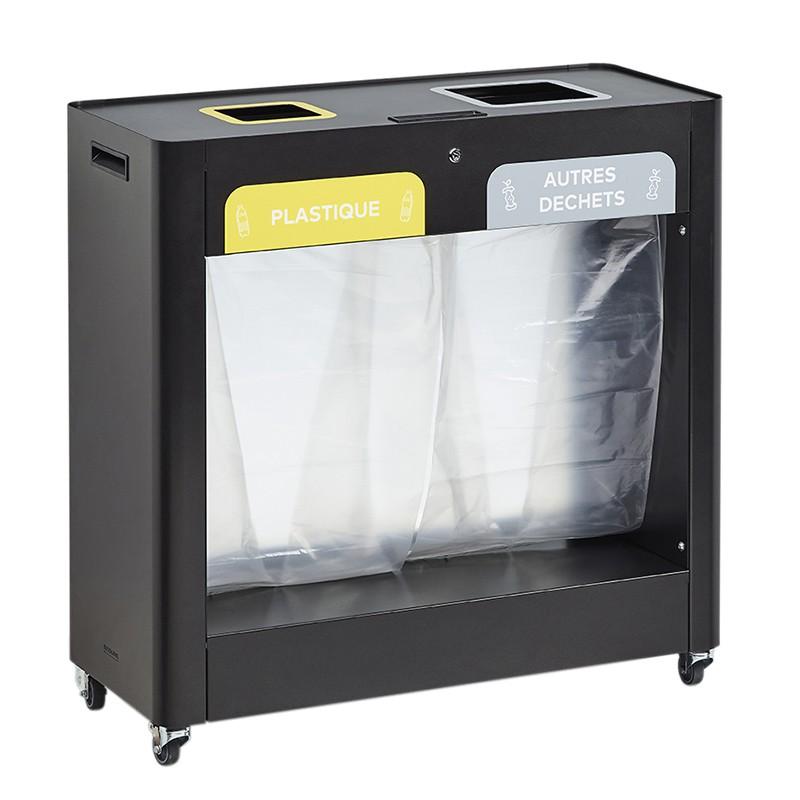 Meuble de tri mobile - TRIMOUV - Rossignol 2 x 110L - Vigipirate avec roulettes_0