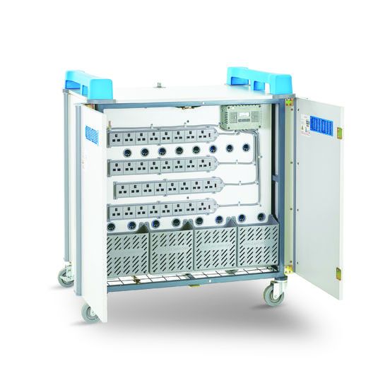 Monlapm32v - chariot multimédia Euromedia - capacité : plus de 20 - option R4 Connect pour Wifi et charge tablettes/PC portables_0
