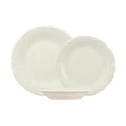 Novastyl - Lot 36 Assiettes Charlotte En Gres Blanc - 3256391044445_0