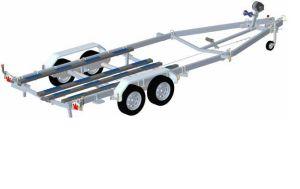 Remorque porte-bateau 2120 kg PTC - CU 1570 kg - 2 essieux Bass Boat - châssis large et feux LED étanches_0