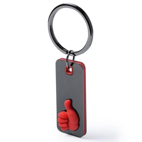Porte-clés publicitaire Hokey - acier inoxydable avec personnalisation et impression_0