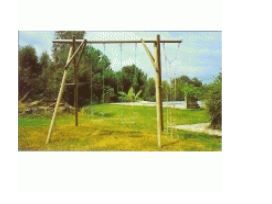 Portique avec 2 balançoires en bois pour particulier classe 4 garantie 10 ans_0