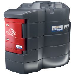 Stockage et distribution de gasoil pro version 2 - Kingspan - réservoir double paroi avec porte rouge verrouillable et grande armoire de distribution_0