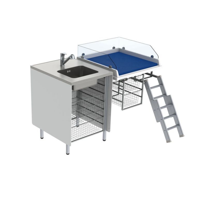 Table à langer pour handicapé - électrique - Granberg 335-081-12 avec matelas et lavabo_0