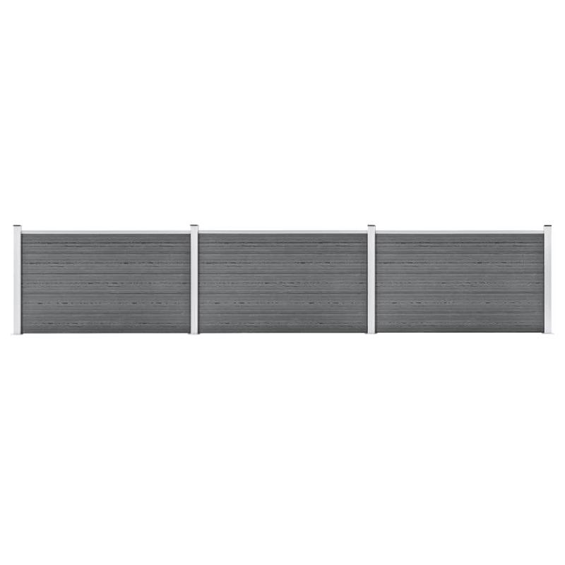 Vidaxl clôture de jardin wpc 526x106 cm gris 3053248_0