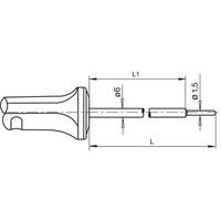 Capteur de température thermocouple à poignée - immersion 300mm - NiCr-Ni classe 1 - plage -200 à +800°C - Référence : FTA125L0300H_0