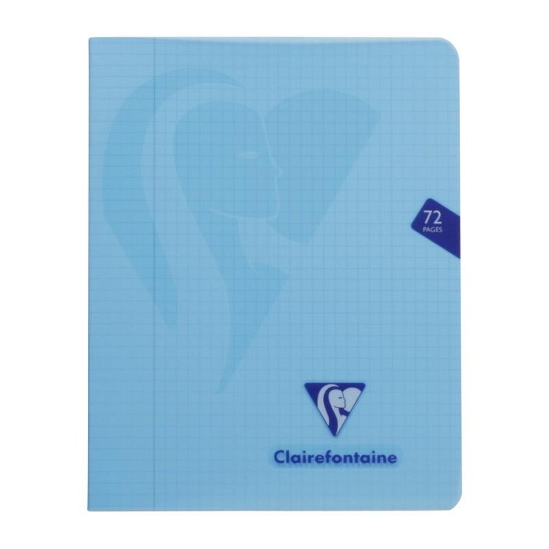 Clairefontaine Lot de 10 Carnet Mimesys A5+, 72p./36 feuilles 90 g/m² piquées, coloris assortis (6), quadr. 5x5 + marge - 3329683003625_0