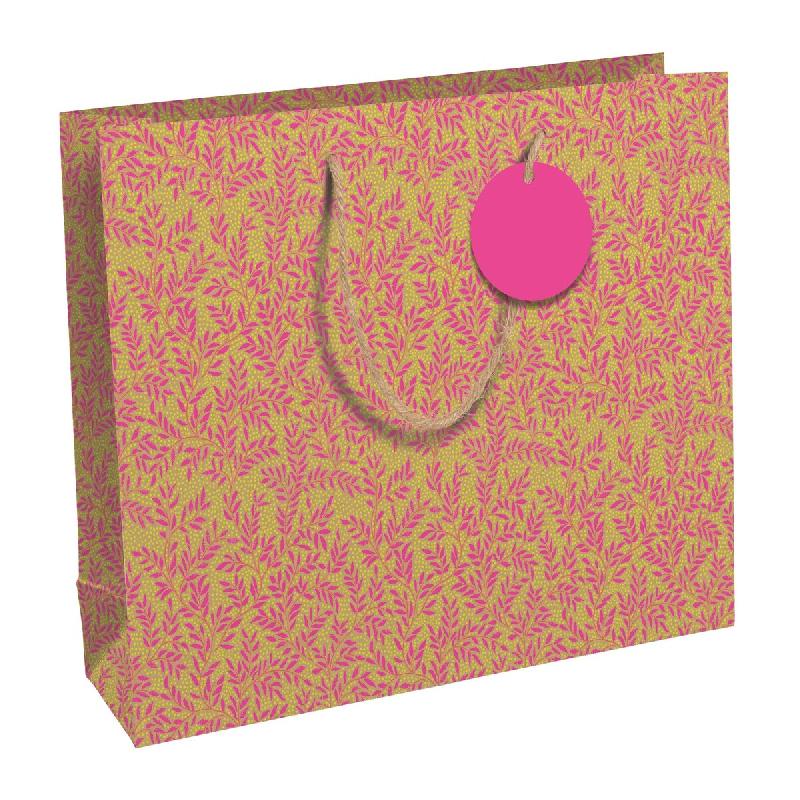 Clairefontaine Lot de 6 Sac cadeau Néon, format shopping (37,3x11,8x27,5 cm), papier 210 g/m², cordelette assortie - rose 30669-6C_0