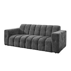 Deladeco Canapé fixe 3 places moderne en tissu Hike - 3665367376372_0