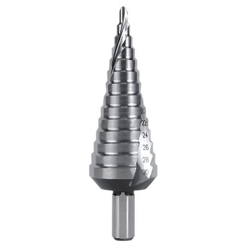 KURSTOL Foret Étagé M35 Cobalt 4-22 Mm - Foret Conique 10 Étapes HSS Revêtu TiAlN Pour Métal, Inox, Aluminium - Queue Hex 6 Mm