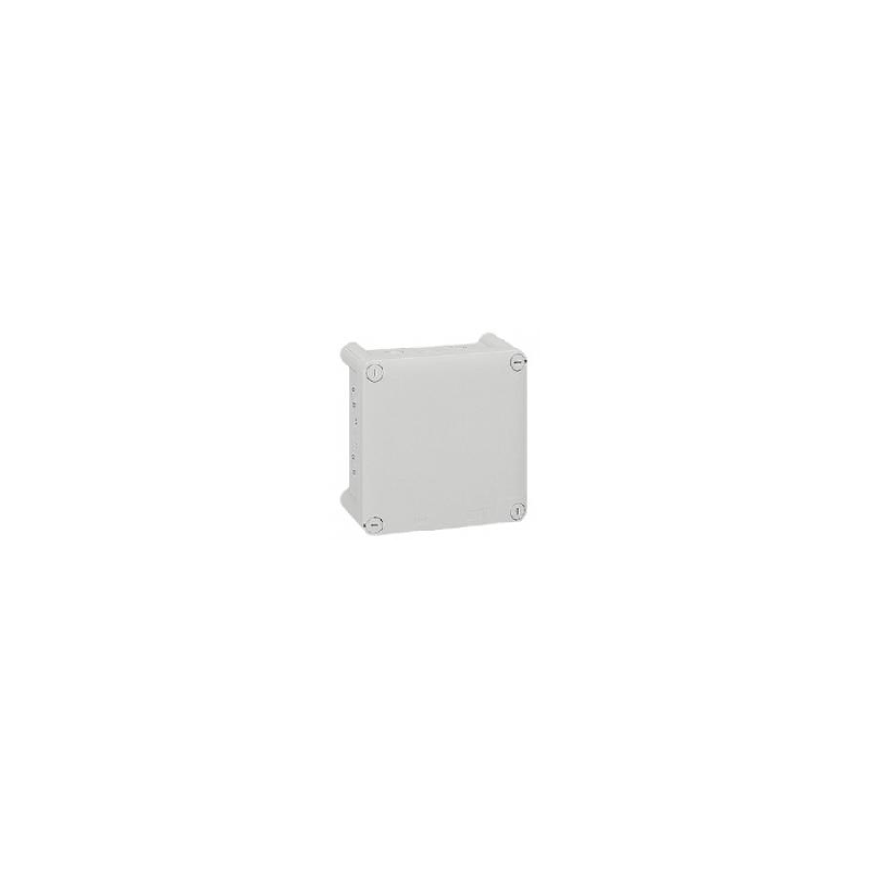 LEGRAND BOÎTE CARRÉE ÉTANCHE PLEXO GRIS 130X130X74 MM 092034