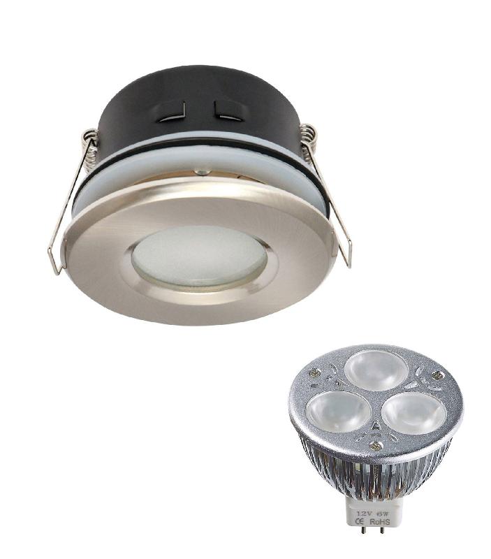 Mini Spot LED Encastrable IP67 - 0.3W 15lm Blanc Chaud 3000K - Pour Salle De Bain, Meubles, étagères - 12V
