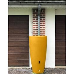PLAST'UP ROTOMOULAGE Pot conique récupérateur d'eau de pluie aérien 200l - JAUNEMANGUE - jaune 0750122560356_0