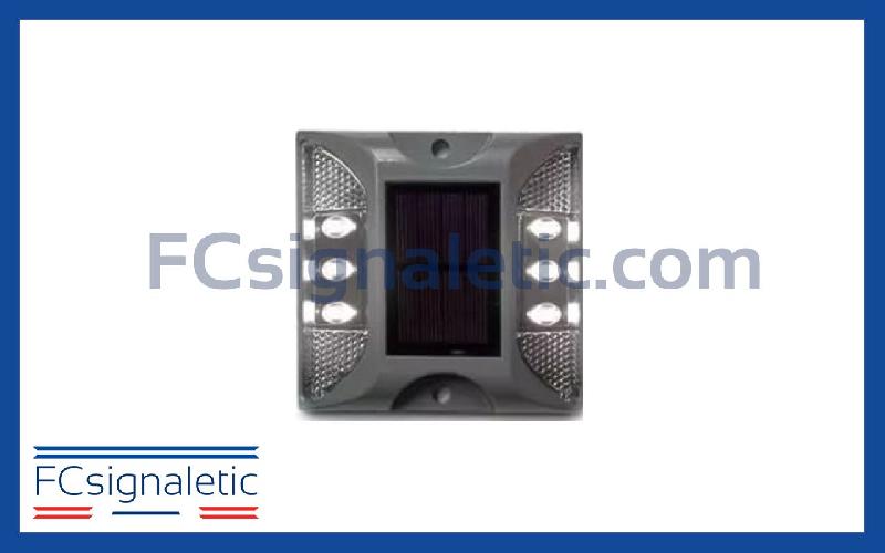 Plot solaire led routier 20 tonnes bidirectionnel flash blanc LEDWORK SLR-PS001_0