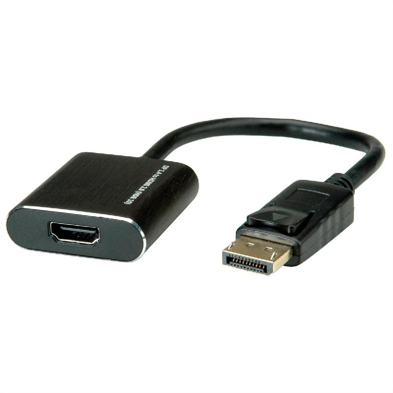 Roline adaptateur displayport - hdmi, 4k@60hz, dp v1.4, dp m-hdmi f_0