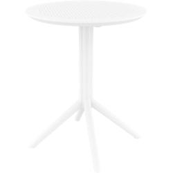 Siesta Exclusive Lot de 2 tables d’extérieur rondes pliantes de 60 cm Sky Table Blanc - blanc plastique polypropylène SP-SI-121WH_0