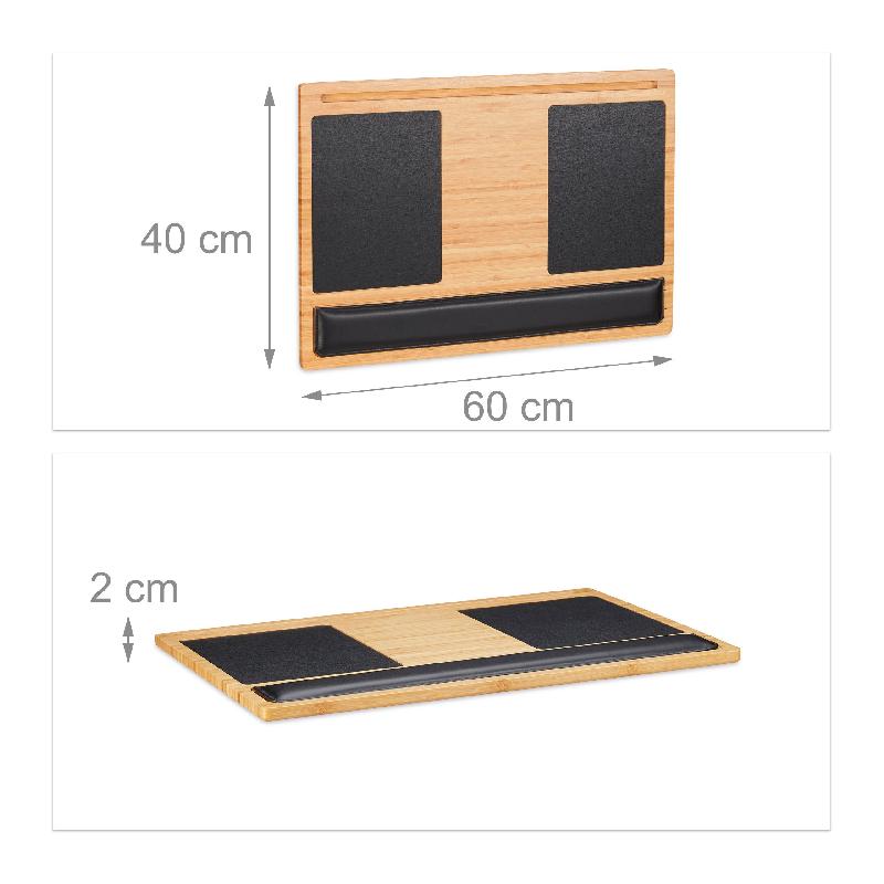 Table genoux ordinateur portable avec tapis souris bambou 13_0002710