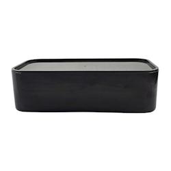VASCELLA Boites bento PP noir 20,4 x 10,4 x 5,7 cm - 1000 ml + couvercles plats (48 unités) - noir plastique V123283_0
