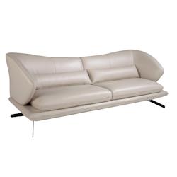 AC ANGEL CERDA Angel Cerdá Canapé 3 places en cuir gris taupe 6146C 230 x 90 x 85 - gris fourrure 8435631021131_0