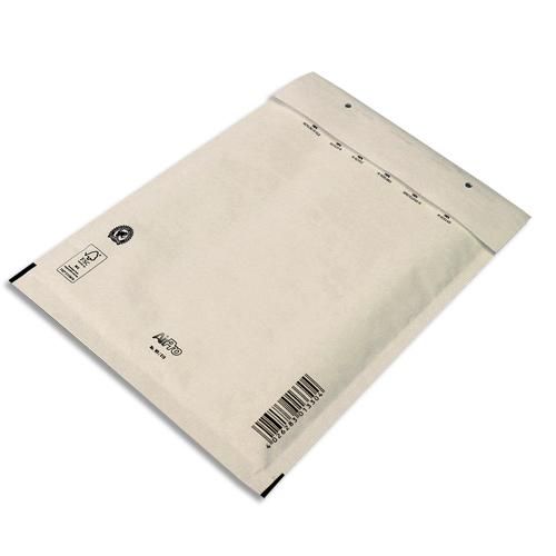 Airpro boîte de 100 pochettes à bulles d'air en kraft blanc, fermeture auto-adhésive, format 18 x 26,5 cm_0