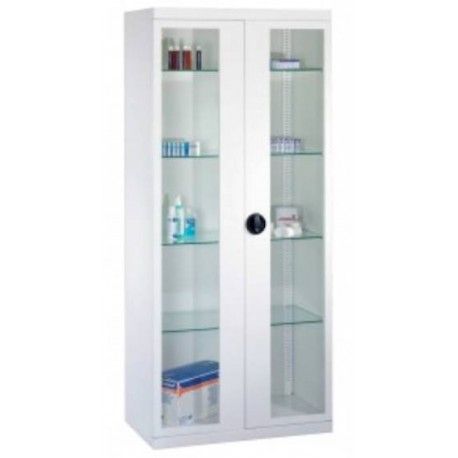 Armoire 2 portes battantes vitrées 800 x 410 x h1800 mm_0