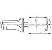 Capteur de température thermocouple à poignée pour mesures de surface et en immersion, longueur 100mm - Référence : FTA122L0100H_0