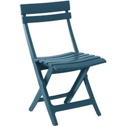 Chaise pliante -   - MIAMI - Bleu minéral GROSFILLEX - 3100038191873_0