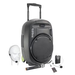 Enceinte active Ibiza sound PORT15VHF-MKII, Portable Autonome 15