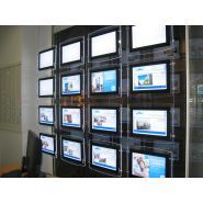 Ensemble de 9 porte affiches vitrine lumineux led a4 paysage - lumicadre - h:397*l:330mm_1