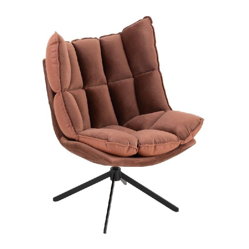 Fauteuil relax pivotant Pietra - tissu rouille, design contemporain et confort optimal_0