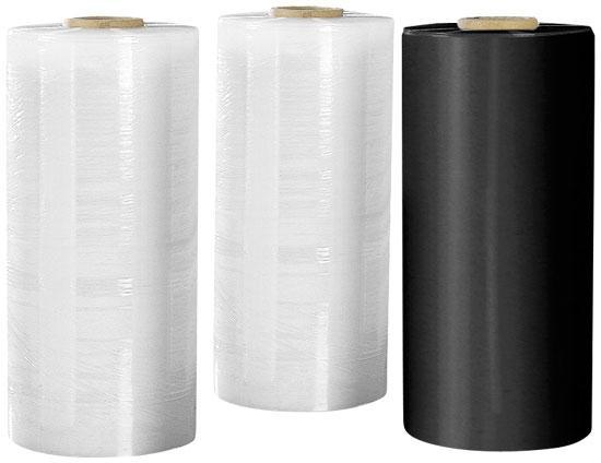 Film étirable machine transparent ou noir - rouleaux de 17 kg - adaptés aux banderoleuses avec frein mécanique ou pré-étirage motorisé_0