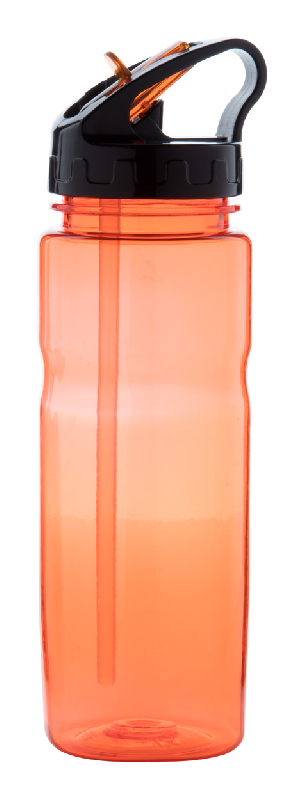 Gourde de sport en plastique - Bec-verseur - Tritan sans Bisphénol A - 650 ml - Couleur orange_0