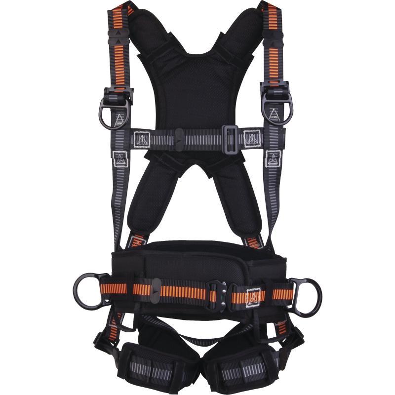 Harnais antichute avec ceinture - 5 points d'accrochage - har35 - bicolore avec boucles de réglage_0