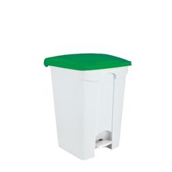 Medial International Contitop Conteneur mobile à pédale avec couvercle coloré Polypropylène Blanc-Vert 45 lt - multicolore plastique polypropylèn_0