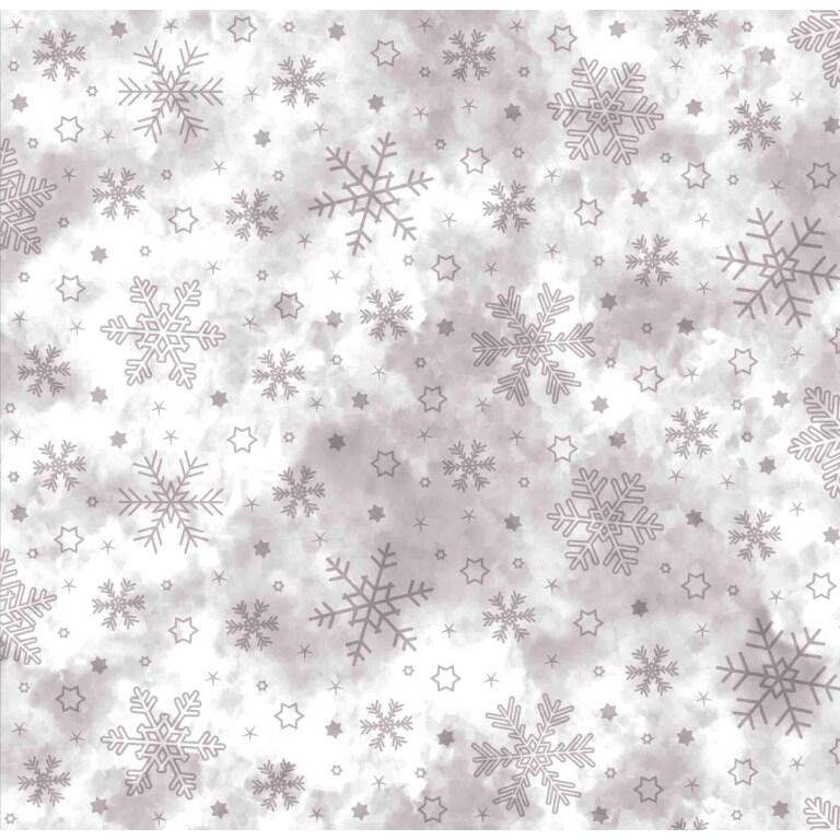 Nappe de Noël Givre Argent en toile cirée – Carré 120 x 120 cm – Livraison roulée sur tube - argenté plastique polypropylène 3452968092134_0