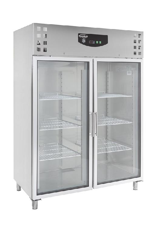 Réfrigérateur professionnel en inox 2 portes en verre 1325 l - 7450.0154_0
