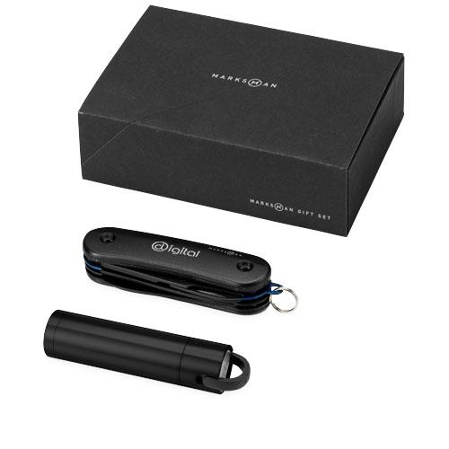 Set cadeau Apollo 10420700 - Torche porte-clé Radar et mini-couteau de poche Triton avec 12 fonctions_0