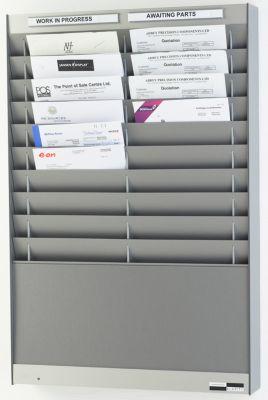 TABLEAU DE TRI - 2 X 10 CASIERS A4, POSITION VERTICALE DES DOCUMENTS - ALUMINIUM