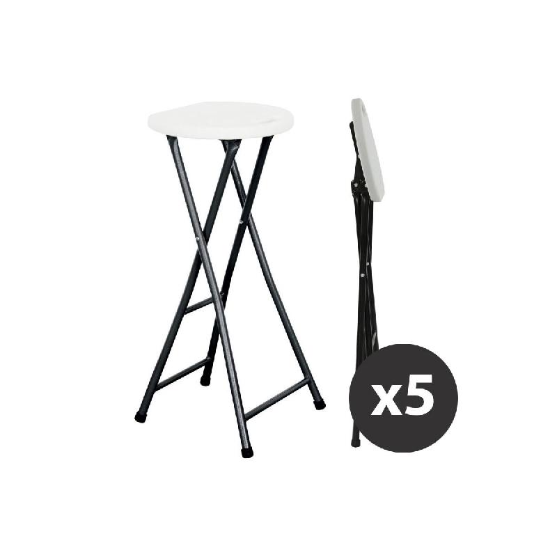 Tabouret haut pliant - lot de 5_0