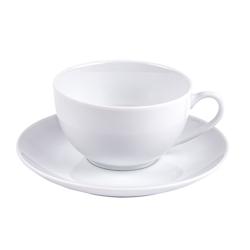 Tasse à thé et sa soucoupe 20 cl Alaska x2 -  Blanc Rond Porcelaine Table Passion 11.8x cm - blanc porcelaine 3106232302138_0