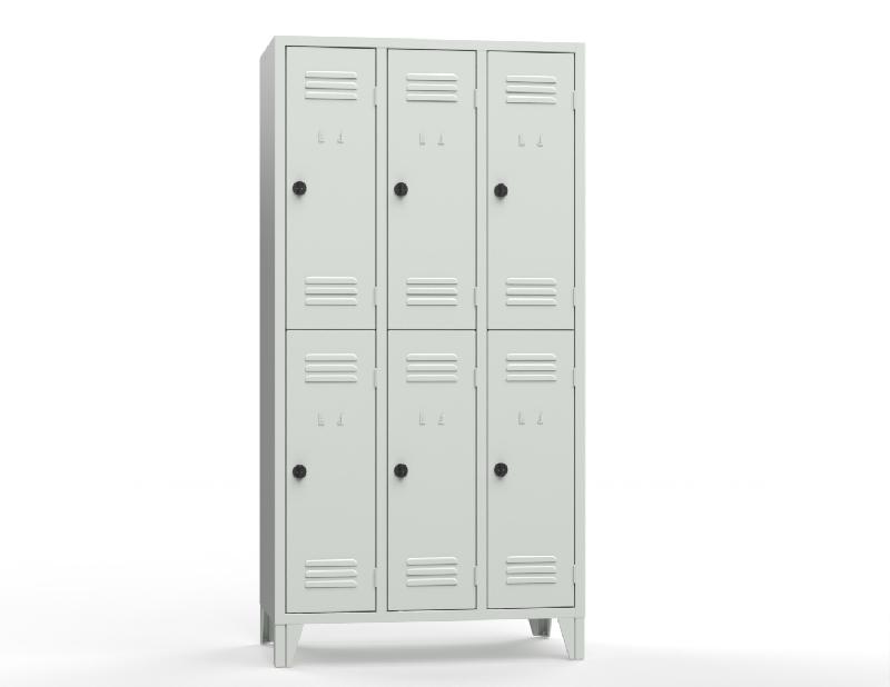 Vestiaire Parma multicases 3 colonnes / gris_0