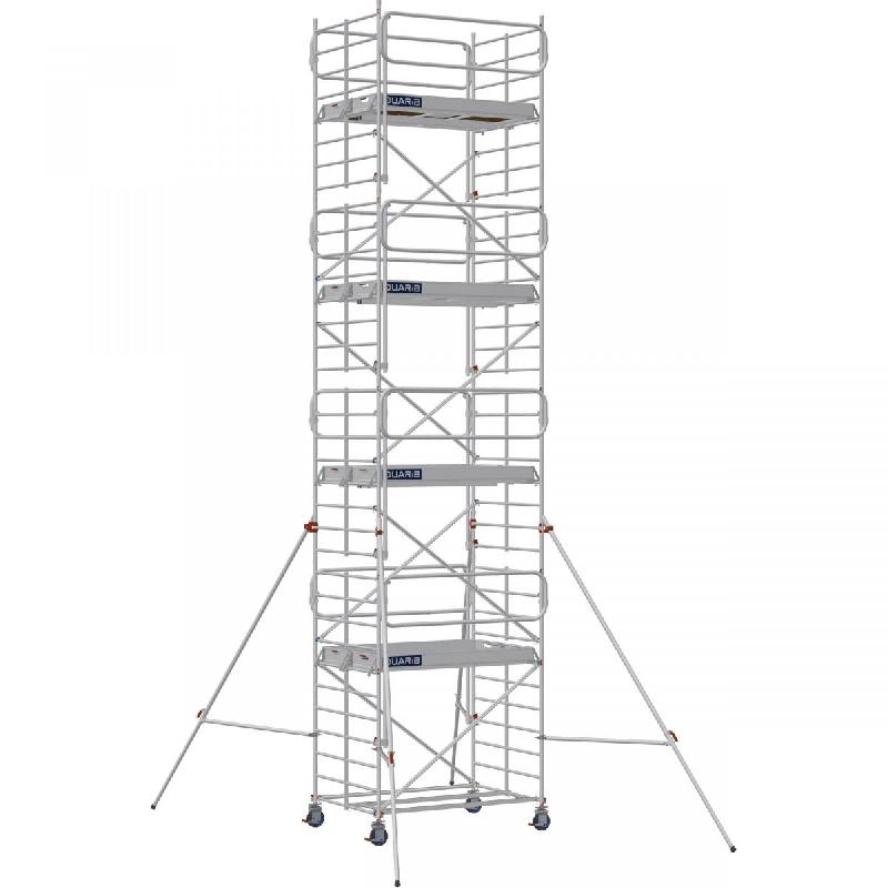 Échafaudage roulant aluminium DOCKER 150 version garde-corps EXMDS - Hauteur de travail : 9,90 m - DUARIB - 7220082_0