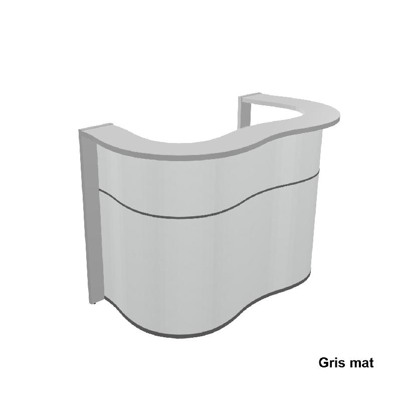 Banque d'accueil compacte WAVE - MDD - Gris mat_1